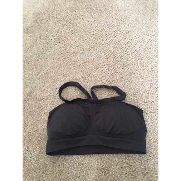 Barely There Women's Juniors Sports Bra Top Pullover Size Small Black - Picture 1 of 9